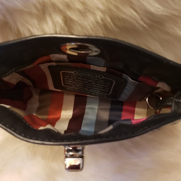 Vintage Coach Monogram Canvas and Leather wristlet - Picture 2 of 5